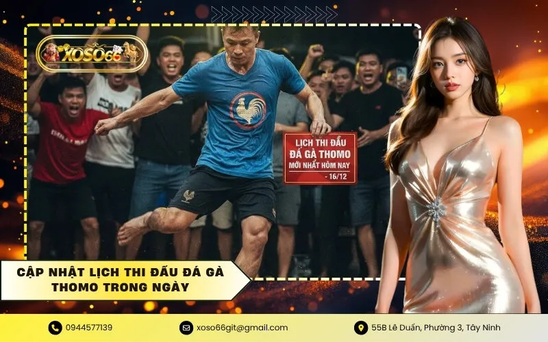 Cập nhật lịch thi đấu đá gà Thomo trong ngày